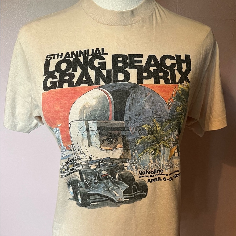 Vintage 1979 5th Annual Long Beach Grand Prix T-shirt Size M